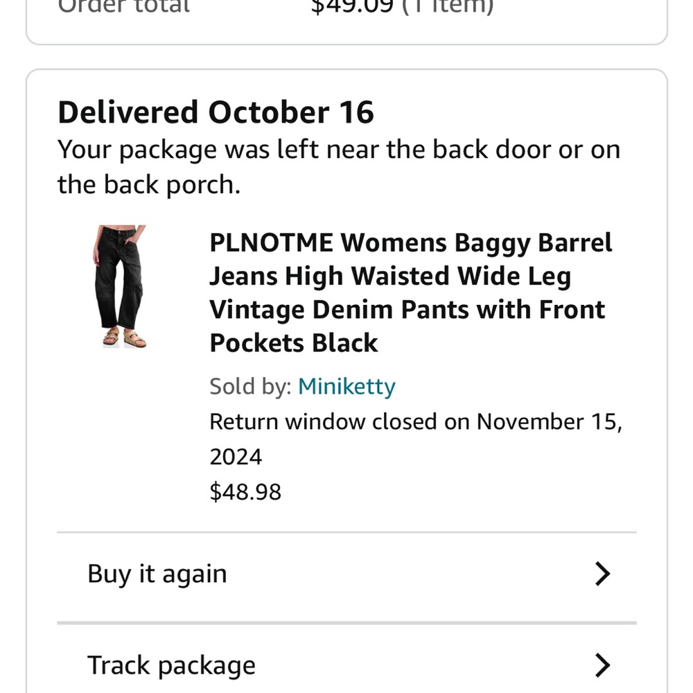 Black barrel leg jeans